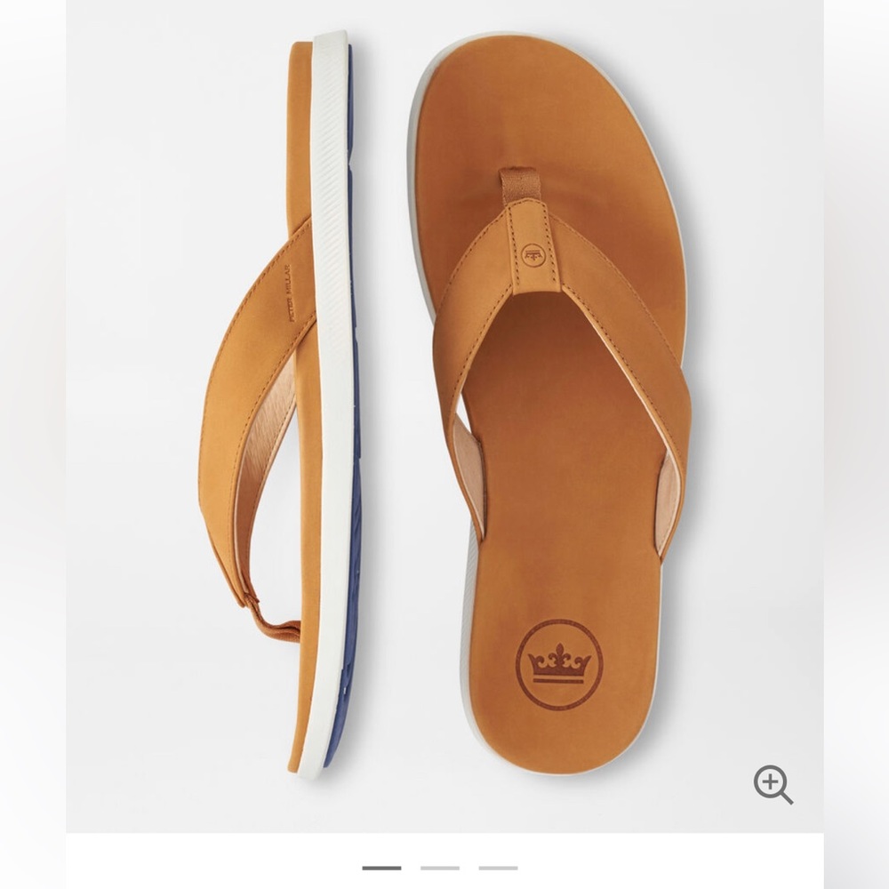 NIB Men’s Peter Millar Hyperlight Leather Flip Flop